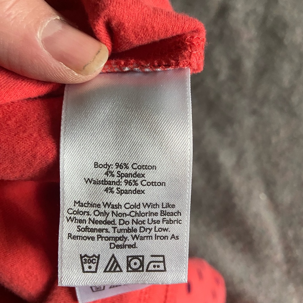 Eddie Bauer Coral Polka Dot Pajama Pants XL - Picture 8 of 11